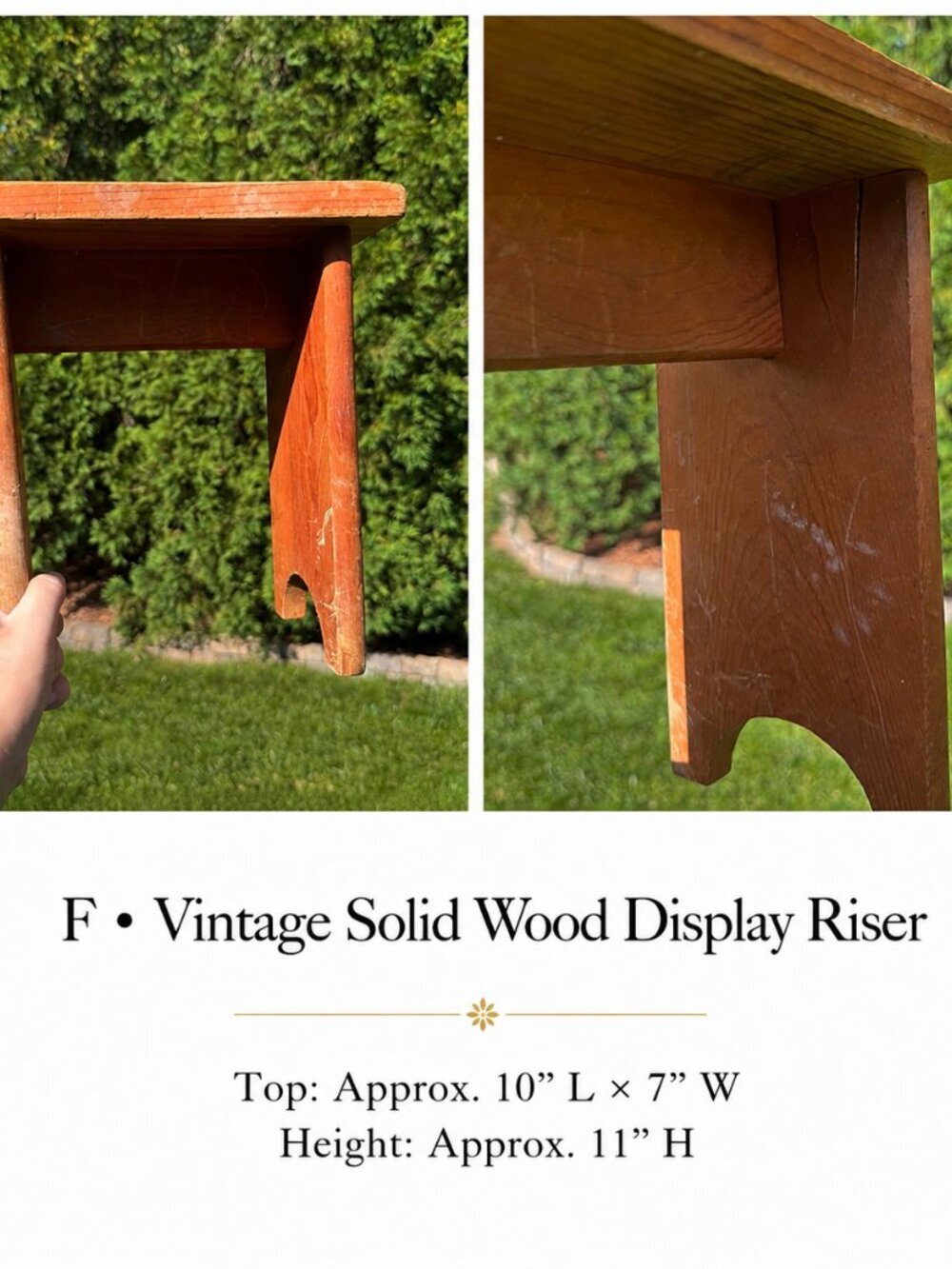 Vintage Solid Wood Display Riser - Picture 5 of 6